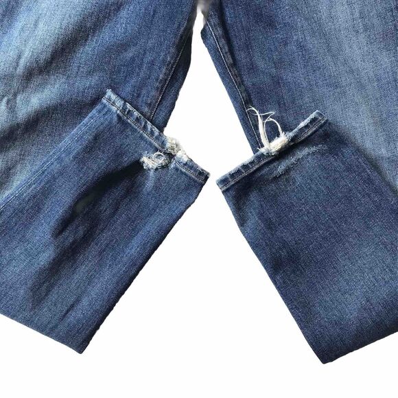 Citizens Of Humanity Olivia Crop 27 Blue Denim Jeans High Rise Slim Button Fly - Picture 12 of 14